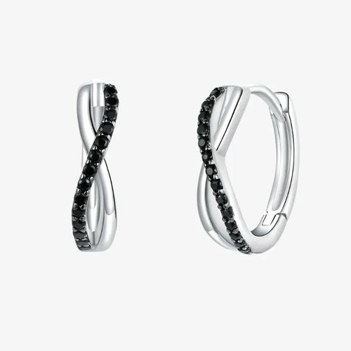 Midnight Infinity Hoop Earrings