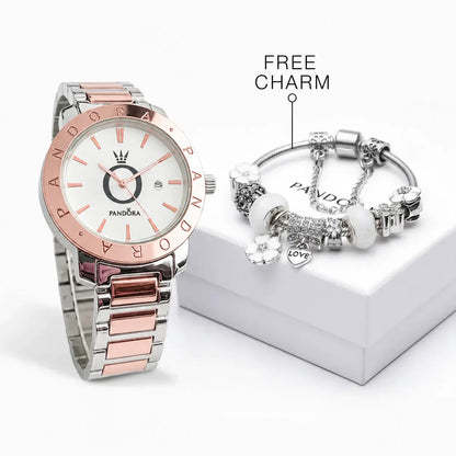 P A N D O R A Orologi Halo + Bracciale Moments Completo In Omaggio